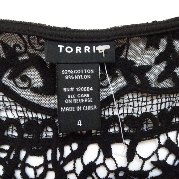 TORRID Women's Lace Crochet Top Pullover Blouse Topper Swim Cover-Up Black 4X 4 - Picture 9 of 12